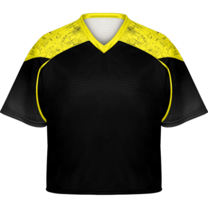 Black & Yelloy Colorblocked Printed Lacrosse Wear Jersey