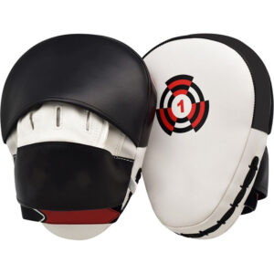 Curved Boxing Training Punch Mitts White/ Black